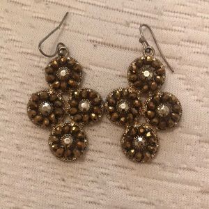 Gold statement earrings!